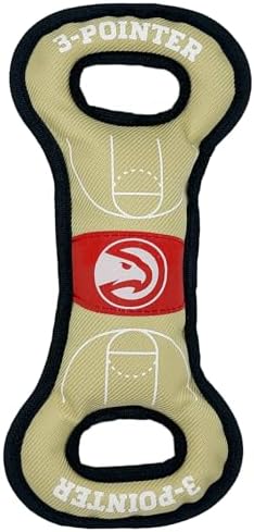 Pets First NBA Atlanta Hawks Field Toy. - Tough Nylon Pet Toy with Double Trim Stitching & Inner Squeaker, One Size