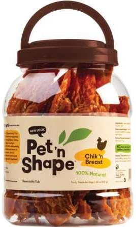 Pet 'n Shape Chik 'n Breast Jerky Dog Treats - 2 Pound | Premium chicken breast recipe, Limited ingredients, Wheat and soy free, Training reward, For all life stages, High protein