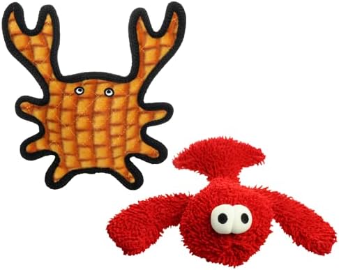 TUFFY® Crab Mighty® Microfiber Ball Lobster Ultra Durable Plush Dog Toys