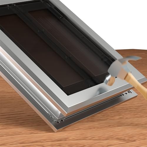 Aluminum Large Dog Door for Dogs Up to 110 LBS, Silver