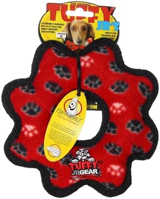 TUFFY® : Gear Ring Dog Toy: Ultra Durable Plush Toy with Multiple Layers & Reinforced Seams, Washable and Floats, Original Construction