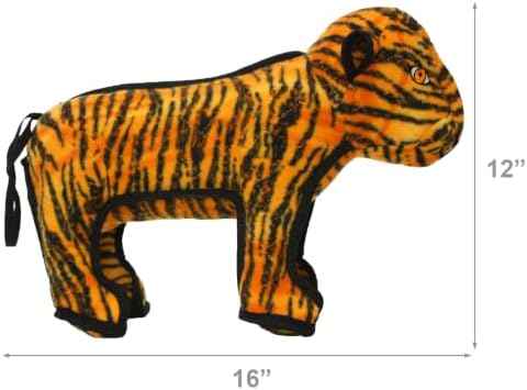 TUFFY® - 2 Pack Original : Tiger Dog Toy : : Ultra Durable Plush Toy with Multiple Layers & Reinforced Seams, Washable and Floats, Original Construction