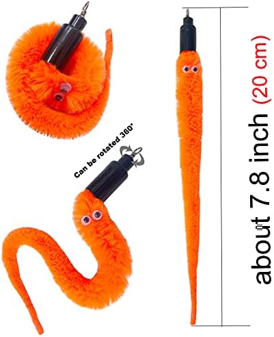 Cat Toy Worm Refills, 24 Pieces Interactive Cat Wand Attachments Worms Toy for Indoor Cats