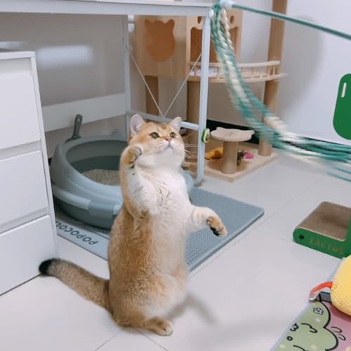 Cat Wand Toy 4 PCS Vibrant Plush Srtip Teaser Wands Interactive Cat Toy