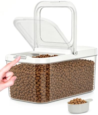 TBMax Pet Dog Cat Food Storage Container 6 Lbs with Airtight Flip-up Lid