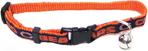 Pets First COLLAR for CATS - NFL CHICAGO BEARS CAT COLLAR. - Strong & Adjustable FOOTBALL Cat Collars with Metal Jingle Bell