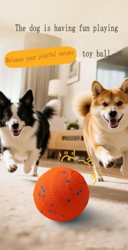 Dog Toys, 3.27-Inch interactive dog toys for small and medium dogs (Orange)