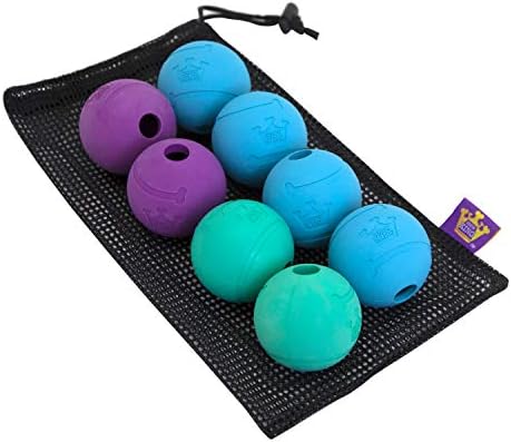 Chew King Fetch Balls Extremely Durable Natural Rubber Toy 2.5 inch, 8-pack (CM-0264-CS01)