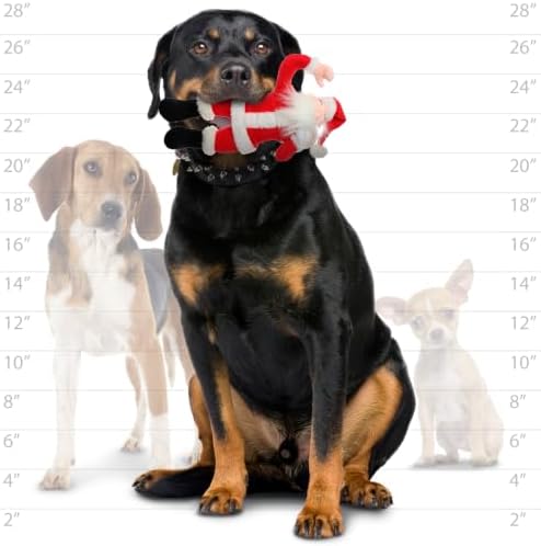 MIGHTY Tuffy 2 Pack Santa Ultra Durable Plush Dog Toy