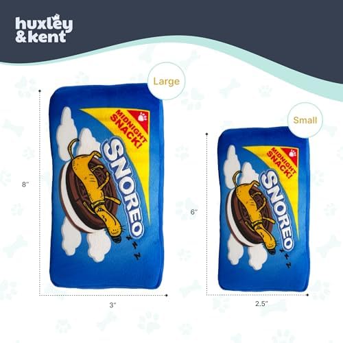 Huxley & Kent Power Plush Squeaky Dog Toy, Snoreo Cookies, Small