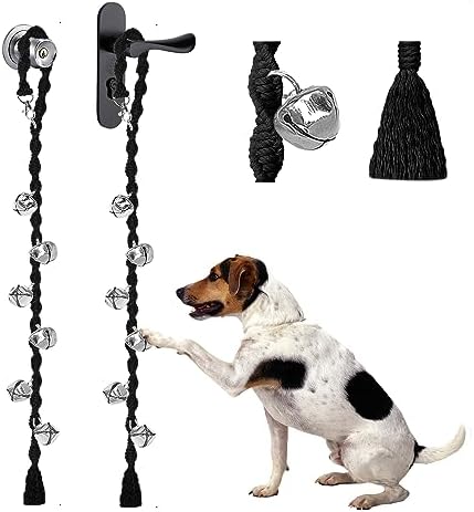 Dog Bells to Go Outside, Potty Training Bell, Handmade, Adjustable | Handmade with Premium Yarn, Twisted Style, Clear Jingle, Dog Potty Bell, Dog Door Bell.