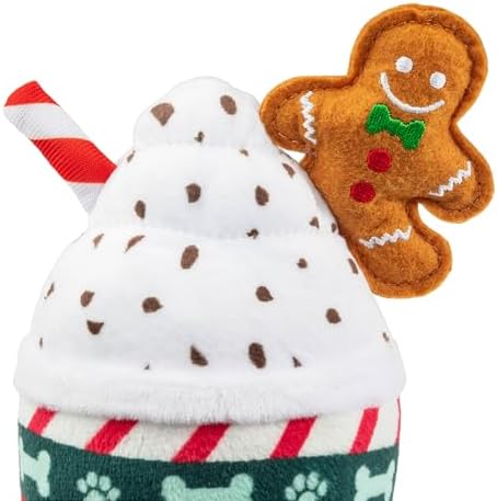 Haute Diggity Dog Starbarks Ginger Bark Latte Plush Dog Toy, Drink Parody