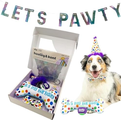 Huxley & Kent Celebration Box for Dogs, Happy Barkday, Large