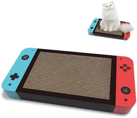 Gaming Cat Scratcher, Double Sided Cat Scratching Pad with Stickers