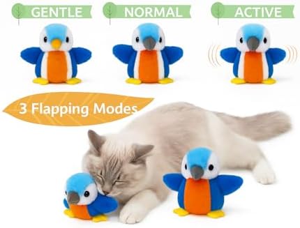 Interactive Penguin Cat Toy – Rechargeable Flapping Wings Kitten Toy with Catnip, Automatic Beating Wings, Funny Indoor Play Alone Toy for Cats