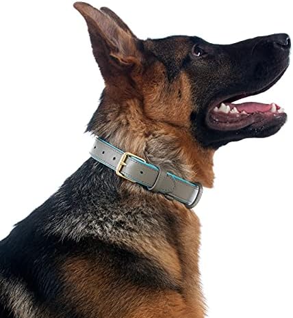 Leather Dog Collar for Small Medium Large Dogs Soft Waterproof Padded Puppy Collars