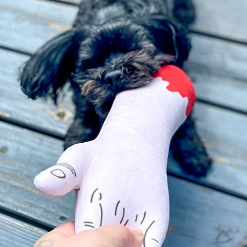 Zombie Arm Dog Toy Funny Stuffed Squeaker Chew Plush for Puppies