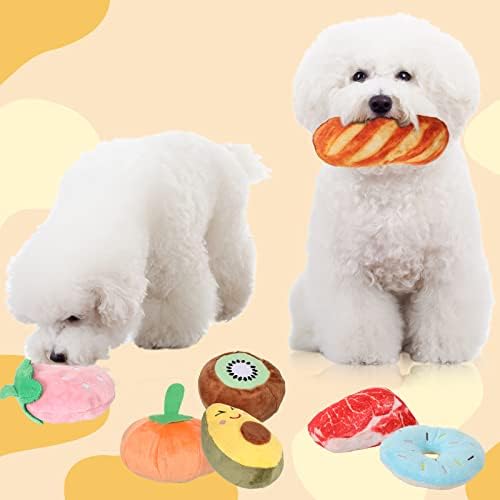 Hungdao 80 Pcs Dog Toys Bulk, Small Dogs Plush Squeaky Chew Toys