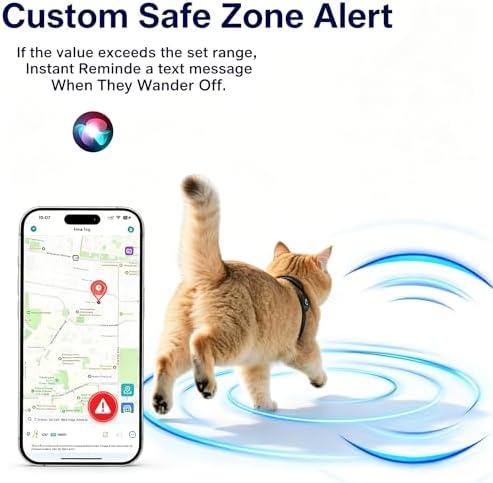 GPS Pet Tracker for Dogs & Cats | Apple Find My Compatible | No Monthly Fee | IP68 Waterproof | Real-Time Location Tracking