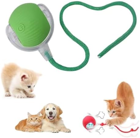 Interactive Pet Toy Ball, Automatic Dog Toy, Electric Dog & Cat Active Toys, Smart Chase Pet Toy Ball for Dogs Motion Activated (Green)