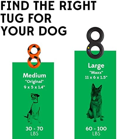 Goughnuts — Dog Toys for Aggressive Chewers | Virtually Indestructible Pull Toy for Breeds Such as Pit Bulls and German Shepherds | Heavy Duty Tug Dog Toy | Medium | Orange