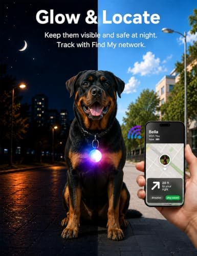 2-in-1 GPS Tracker Dog Light | Smart Tracking Pet LED Light for iOS Only