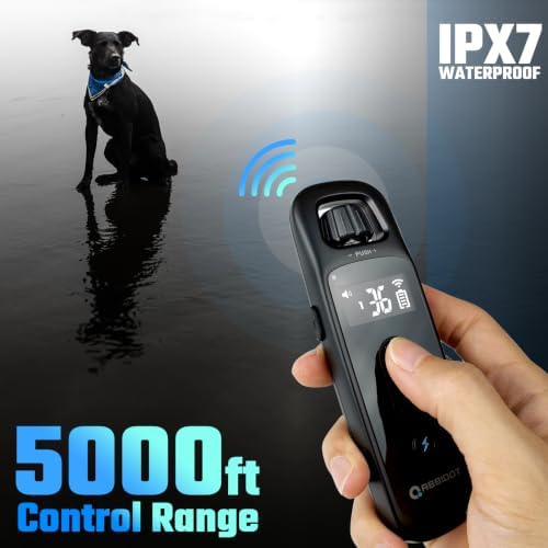 ABBIDOT Shock Collar for Dogs, 3300 FT Dog Training Collar with Remote, IPX7 Waterproof with 4 Training Modes, Rechargeable E-Collar for Small Medium Large Dogs (15-120 lbs)