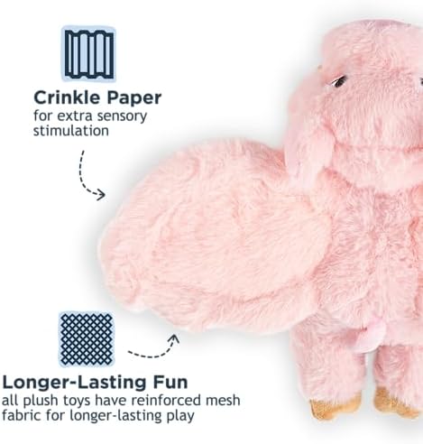 Tall Tails Fling and Fetch Plush Toy for Dogs, Pig