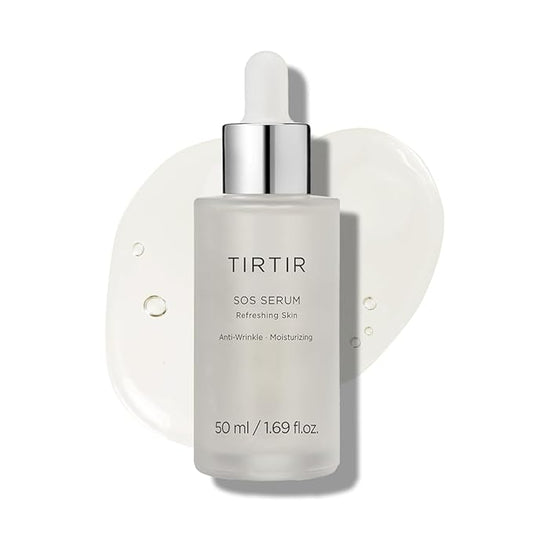 TIRTIR SOS Serum - Radiant Glow Boosting Face Serum - Plumping, Anti Aging, Hydrating - Visibly Smooth and Glowy Skin - Fragrance Free for All Skin Types, 1.69 fl.oz.