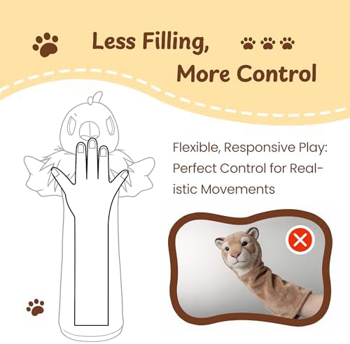 Cat Wrestling Glove, 22 inch Cat Puppet Wrestler with 3 Catnip Pouches & 3 Layer Resistant Protection, Interactive Cat Toy with Removable Bell for Boredom Relief & Mental Stimulation, Chicken