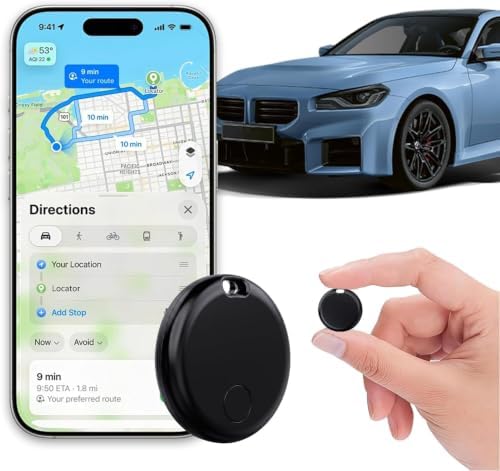 Mini GPS Tracker for Vehicles - 2 Year Battery Life, Real-Time Hidden Car Tracking Device, No Subscription/No Monthly Fee, No SIM Card Required, for Children, Pets, Dogs, Trucks (Android & iOS)