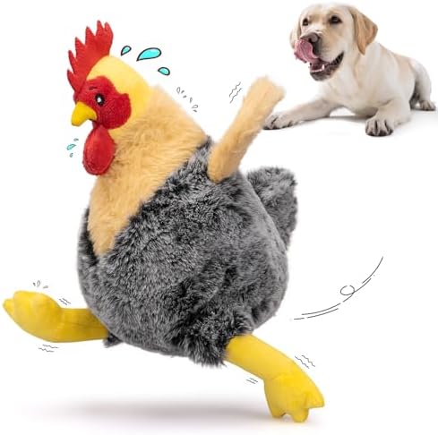 Squeaky Stuffed Dog Toys, Plush Chicken Toy for Small, Medium & Large Dogs
