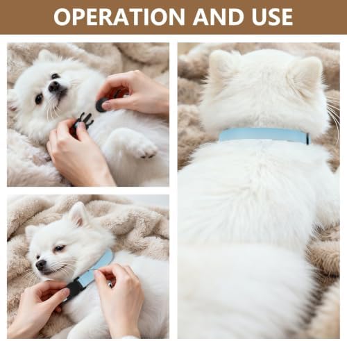 Gradient Blue White Collars for Puppies, 2 Pack Cat Collars with Bell