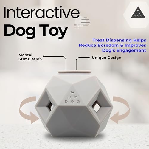 Treat Dispensing Balls for Medium Dogs and Cat Treat Dispenser Toy Interactive for Self-Play Improves Oral Hygiene, Mental Simulation, and Bordem Buster, Simple and Effective Food Toy (3.6 x 3.6 in)