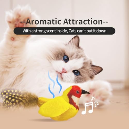 Interactive Cat Toys for Indoor Cats,Catnip and Feather,2Pcs