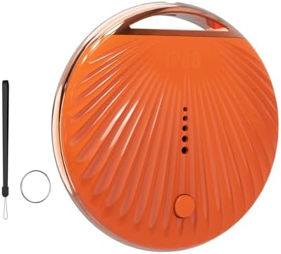 Air Tracker Tag, [MFi Certified] Smart Tag, Pet Bluetooth Tracker for Apple Find My, IP68 Waterproof,Replaceable Battery, Key Finder and Item Locator for Keys, Bags, Pets, Wallet (iOS Only)-Orange