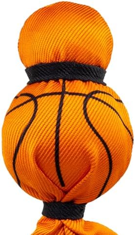 KONG Wubba Sport Dog Toy – Reinforced Tug & Toss Toy with Squeaker and Floppy Tails for Fetch & Interactive Play (Basketball, Large)