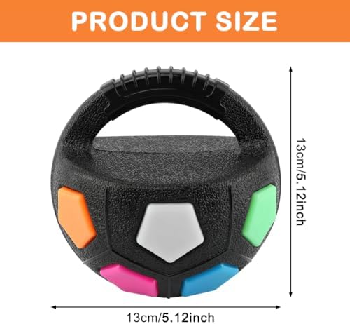 Dog Soccer Ball Toy with Handle - Dog Calming Ball,Floating,Black