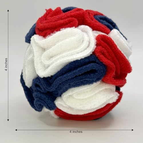 Glory To Dog Puppy/Small Breed Snuffle Ball Toy Celebration Red White Blue
