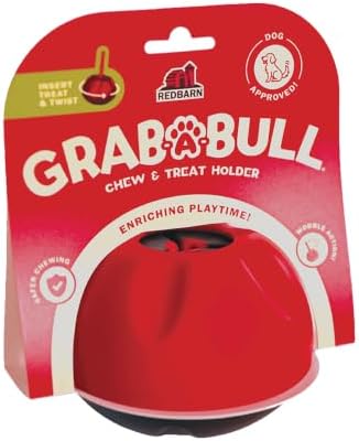Redbarn Grab-a-Bull Chew and Bully Stick Holder and Wobbler Toy for Dogs