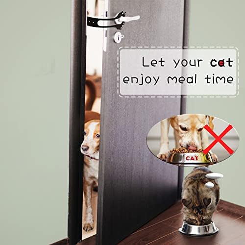 Elilier Cat Door Latch Holder, 8 Adjustable Sizes Flex Cat Door Stopper | Keep Door Open 1.5" to 8", Let's Cats in and Keeps Dogs Out of Litter & Food, No Tool Required & No Wall Damage