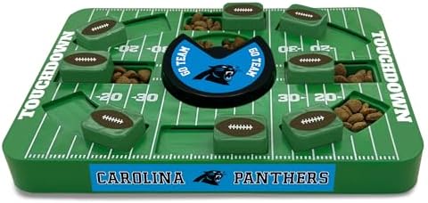 Pets First NFL Carolina Panthers Large Puzzle Toy, Interactive Treat Dispenser, Slow Feeding Toy for Dogs