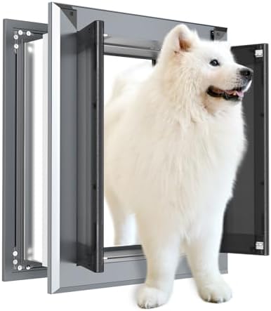 HIDROSIL Large Dog Door for Wall, French Style, Aluminum Frame, Heavy Duty