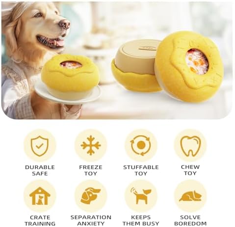 Durable Frozen Dog Chew Toy for Aggressive Chewers,Interactive Treat Dispensing Toy for Crate Training & Mood Calming, Simple & Convenient to Clean,for Medium & Large Breed Dogs