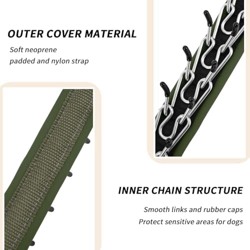 No Pull Martingale Dog Collar for Large Medium Small Dogs, Heavy Duty Nylon Reflective Adjustable Anti Pull Slip Collar with Buckle for Training Walking S Army Green