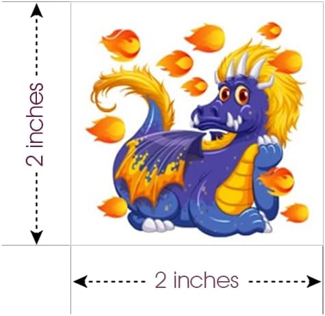 ArtCreativity Dragon Individual Temporary Tattoos for Kids - Bulk Pack of 144 Pre-Cut Dragons Tattoos in Assorted Designs, Non-Toxic 2 Inch - Dragon Tattoo Birthday Party Favors, Goodie Bag Stuffers