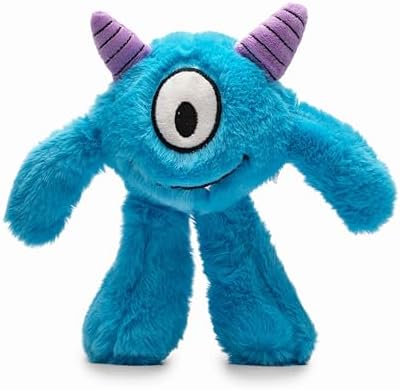 Flourish Pets 3 in 1 Multi-Layer Chew Toy for Active Dogs | Non-Toxic BPA Free Double Stitched Soft Fabric Exterior Dog Toys | Long-Lasting Dog Plush Toys – Large, Blue Monster 11"
