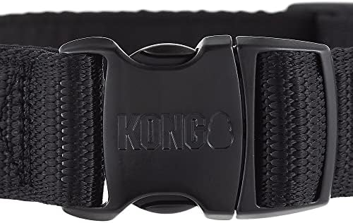 KONG Max HD Ultra Durable Neoprene Padded Dog Collar (Medium, Black)