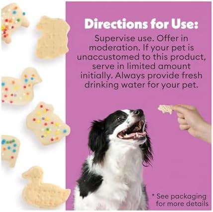 Wiggles & Wags Animal Cookies, Vanilla Flavor, 12 oz with Bone Shaped Dispenser