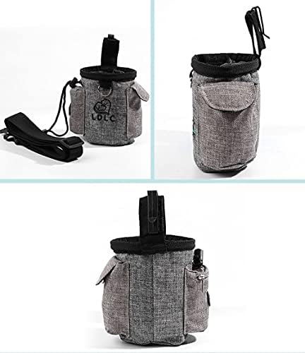 TOMOO Dog Training Treat Bags Pet Snack Bag Pouch Puppy Waist Detachable 3 Ways to Wear Easily Carries Pet Toys Kibble Treats Built-in Poop Bag Dispenser